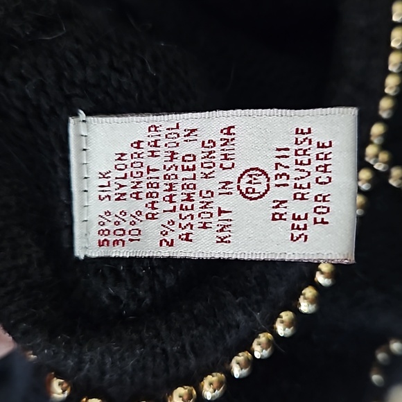 Vintage Karen Scott Silk Angora Holiday Sweater Size MP - Picture 7 of 9